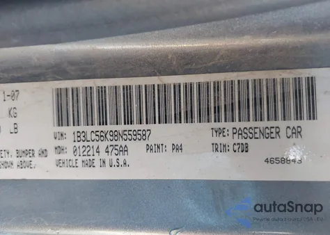 2008 Dodge Avenger Sxt from USA, damaged, VIN 1B3LC56K98N559587